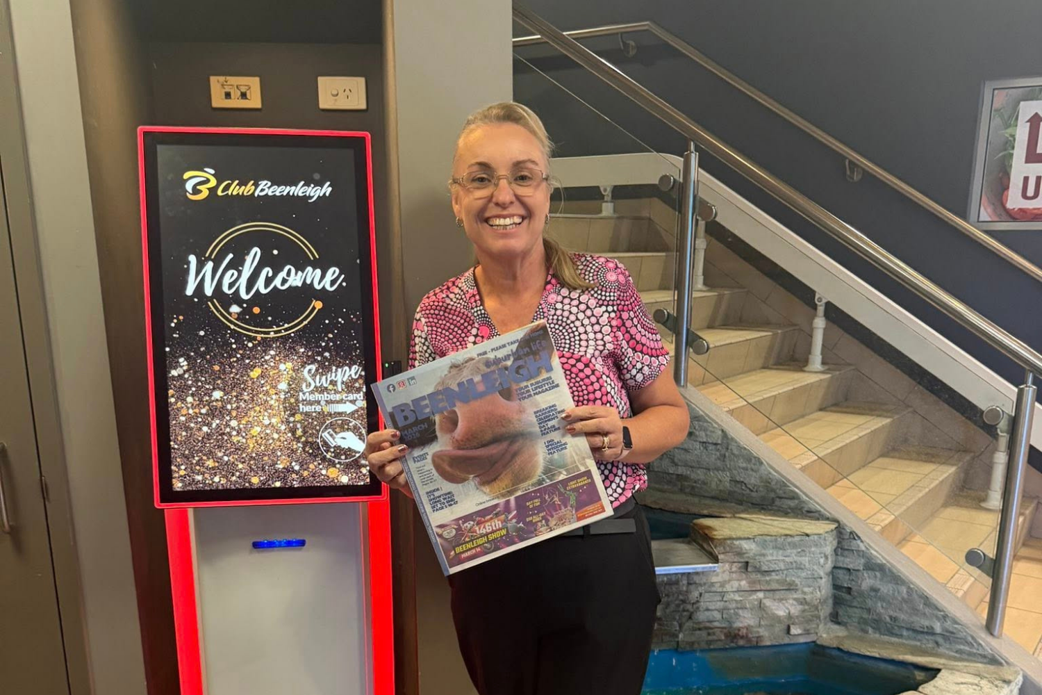 Kerrie Saverin with the first edition of the Beenleigh Magazine