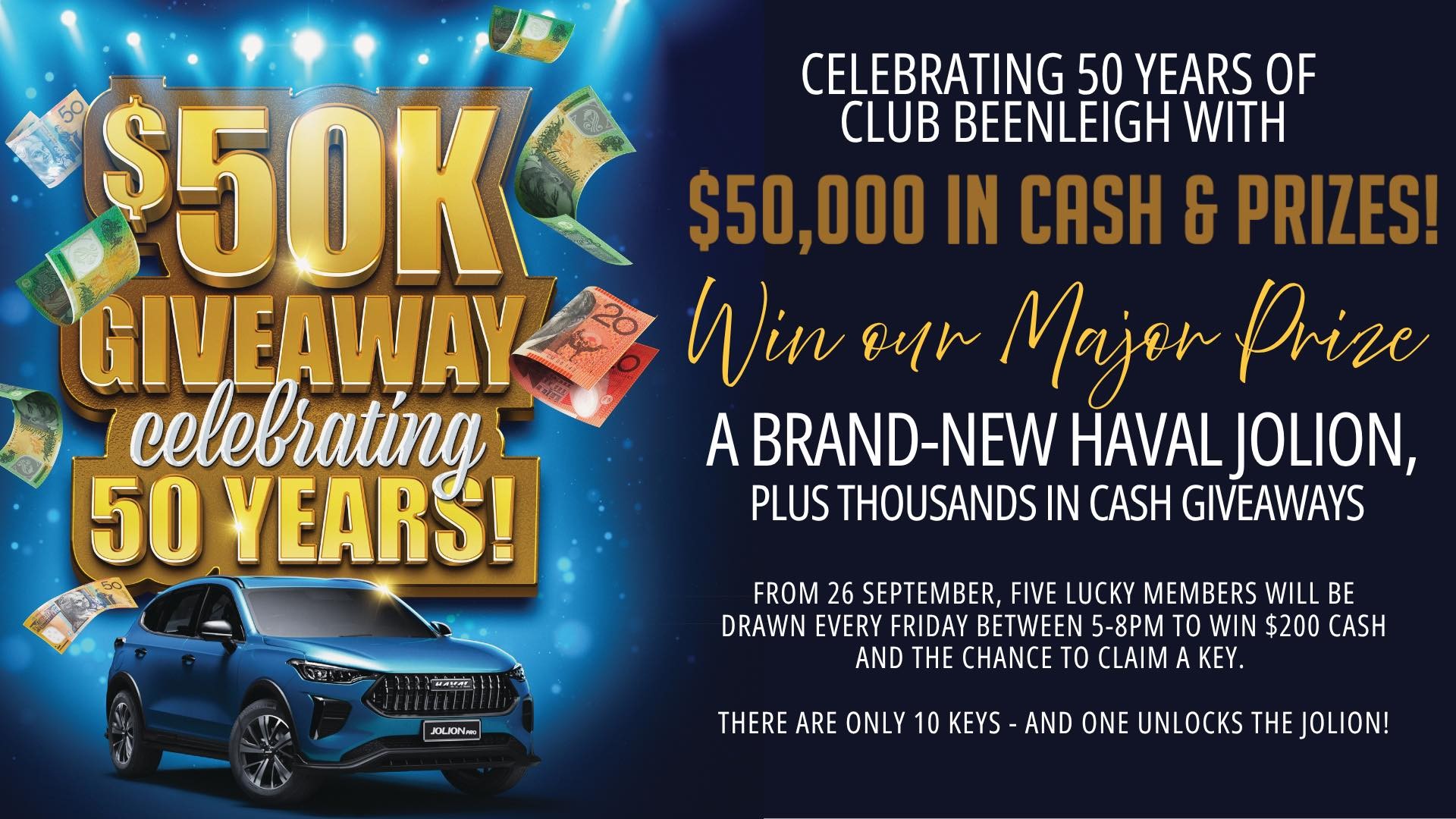 Club Beenleigh Turns 50 - You could win a car!
