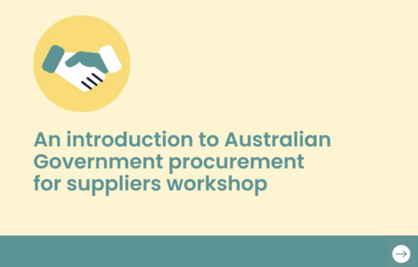 Webinar: An introduction to Australian Government procurement for suppliers workshop